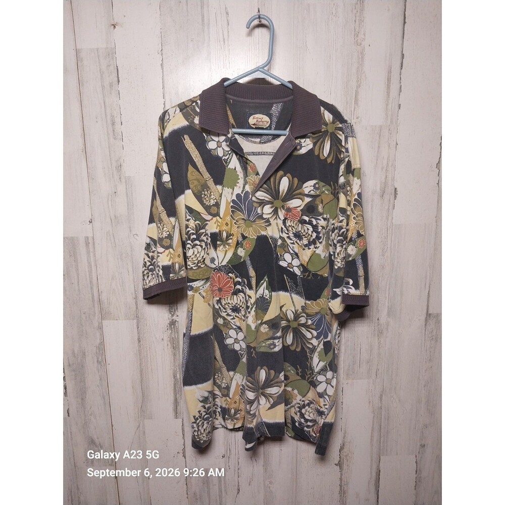 Tommy Bahama Men's Medium Floral Print Polo Shirt